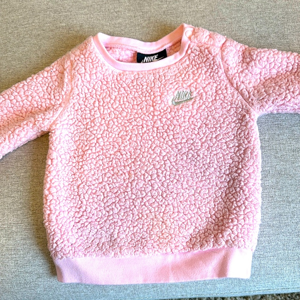 Nike pink Sherpa sweatshirt - 9M